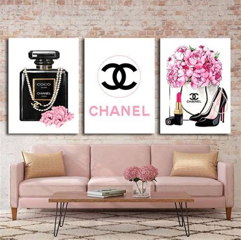 chanel wall canvas art|black and white chanel painting.